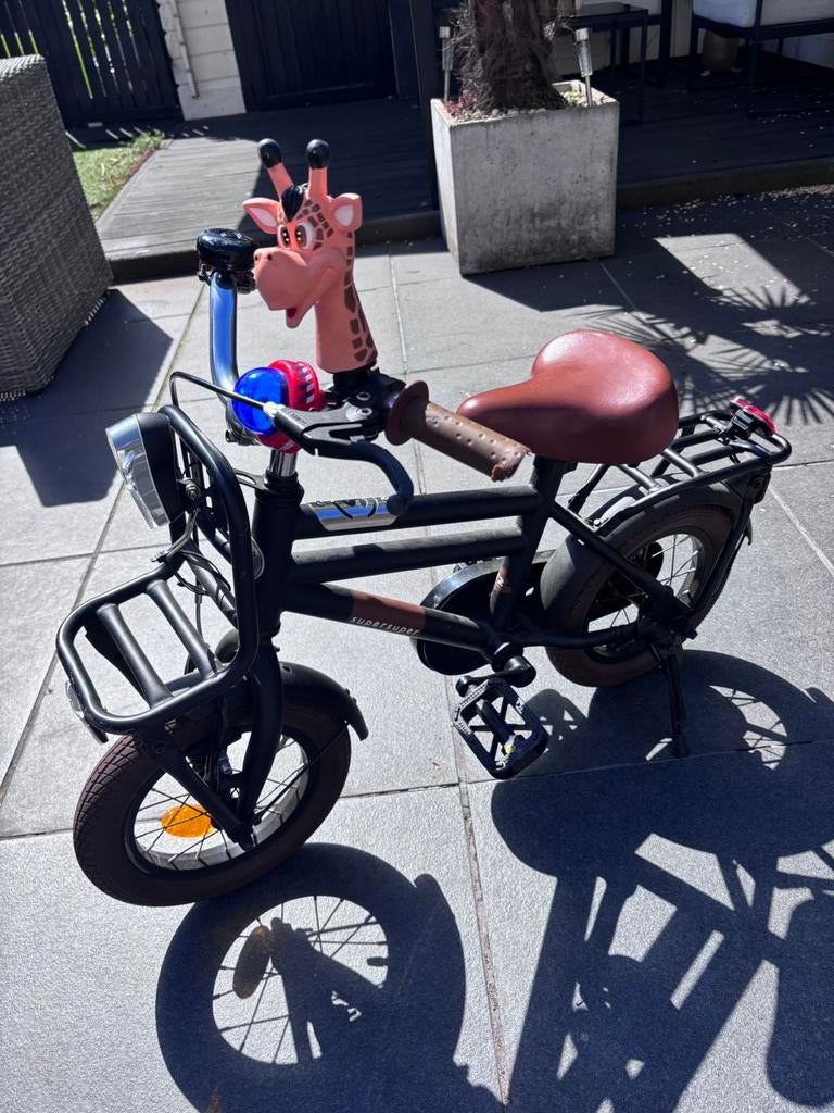 Super super fiets zwart met cognac 12 inch, Ophalen, Gebruikt, Overige typen
