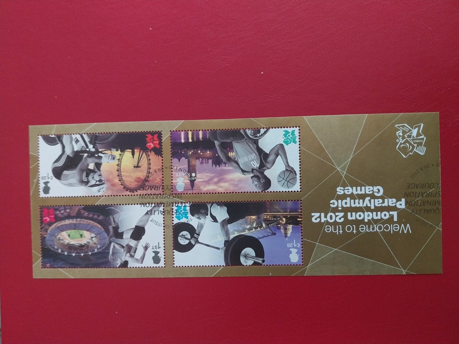 Engeland blok 77 paralympische 2012 gestempeld mi 12 eu, Ophalen of Verzenden