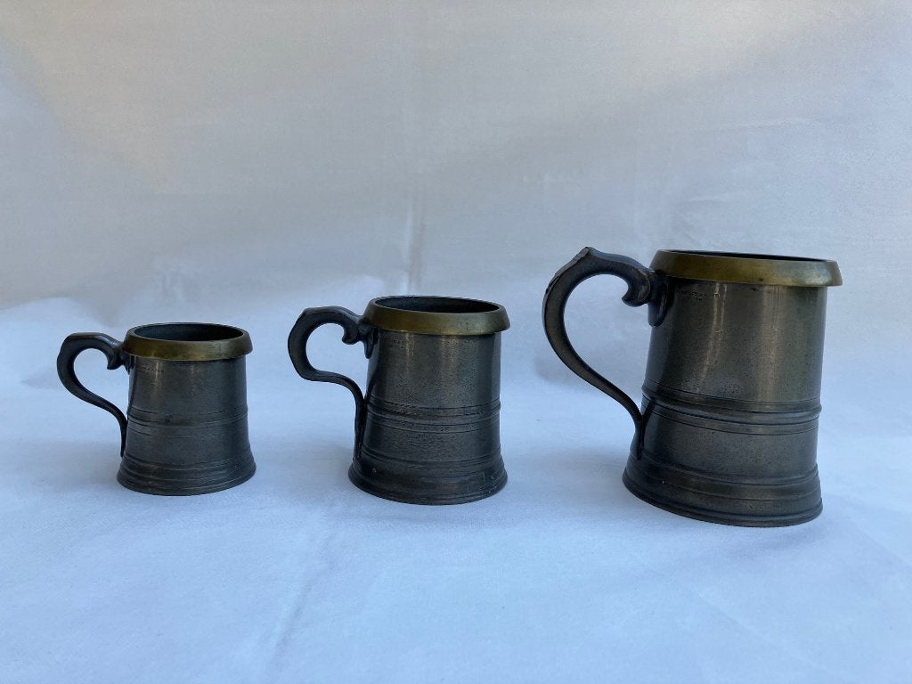 Engelse antieke tin bierpullen, Antiek en Kunst, Ophalen