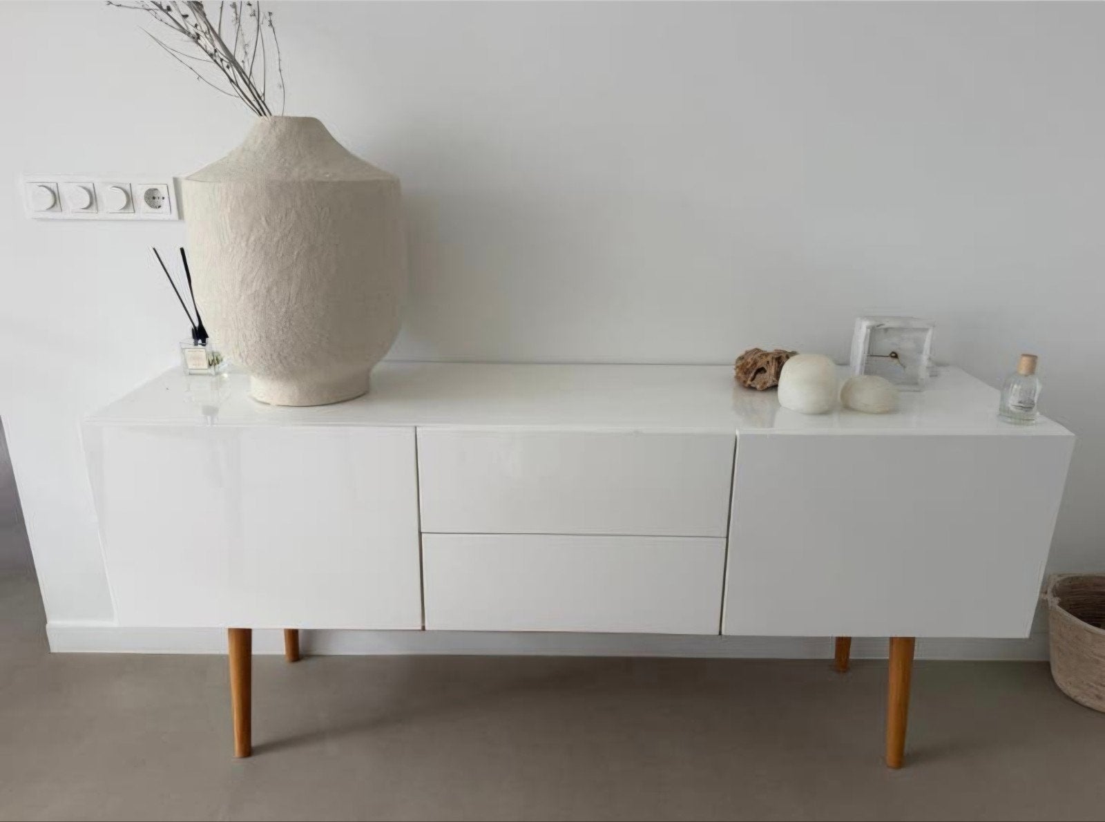 Zuiver dressoir High on Wood  - wit, Ophalen, Modern design, Gebruikt, 150 tot 200 cm