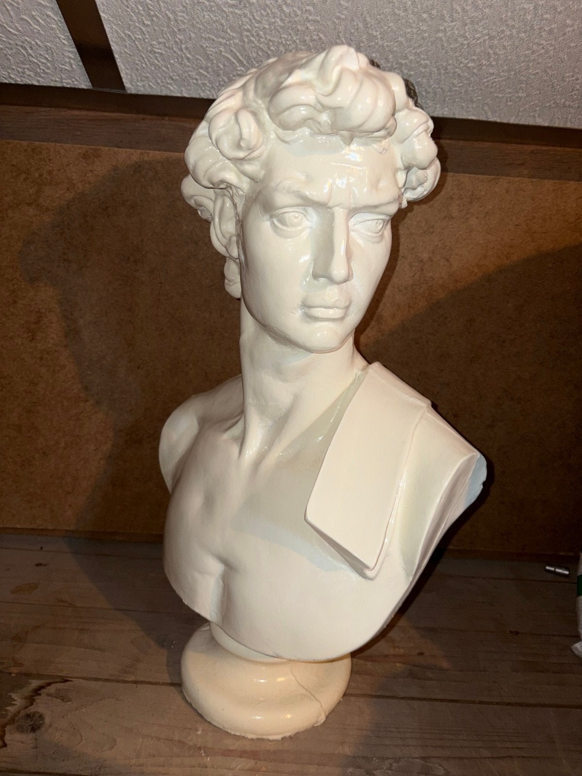 Grieks stenen beeld van David - Klassieke buste, Buste, Ophalen of Verzenden, 20 - 50 cm, Man