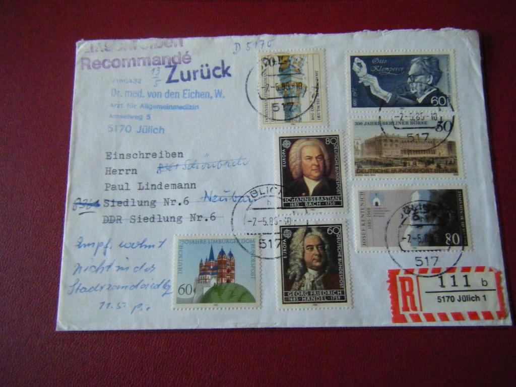 B38 - Duitsland - Envelop - 14, Postzegels en Munten, Brieven en Enveloppen | Buitenland, Ophalen of Verzenden, Envelop