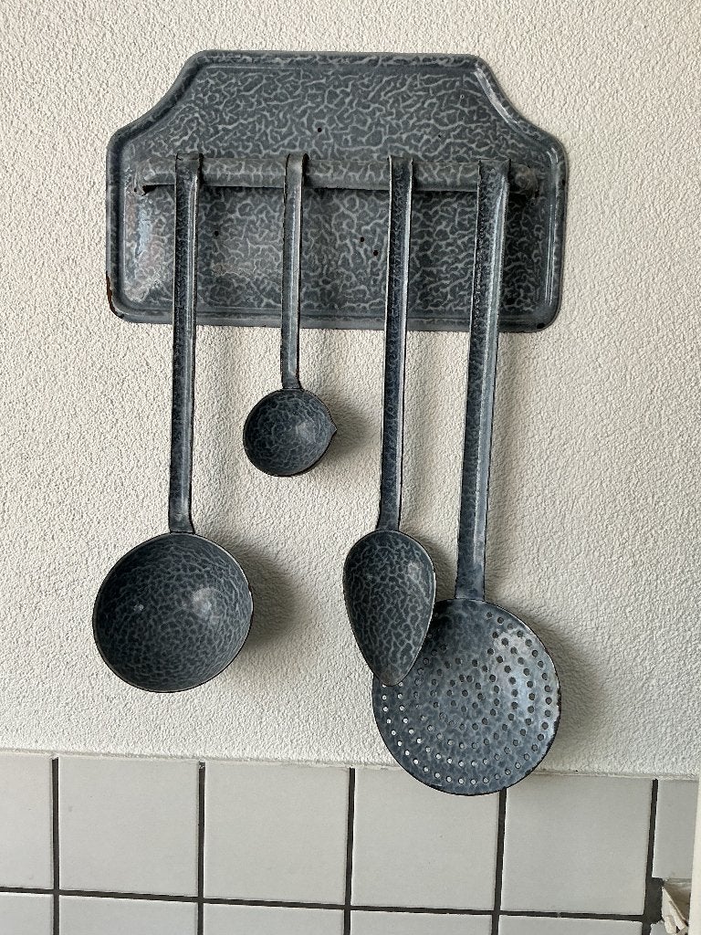 Lepelrek antiek emaille, Antiek en Kunst, Antiek | Emaille, Ophalen of Verzenden