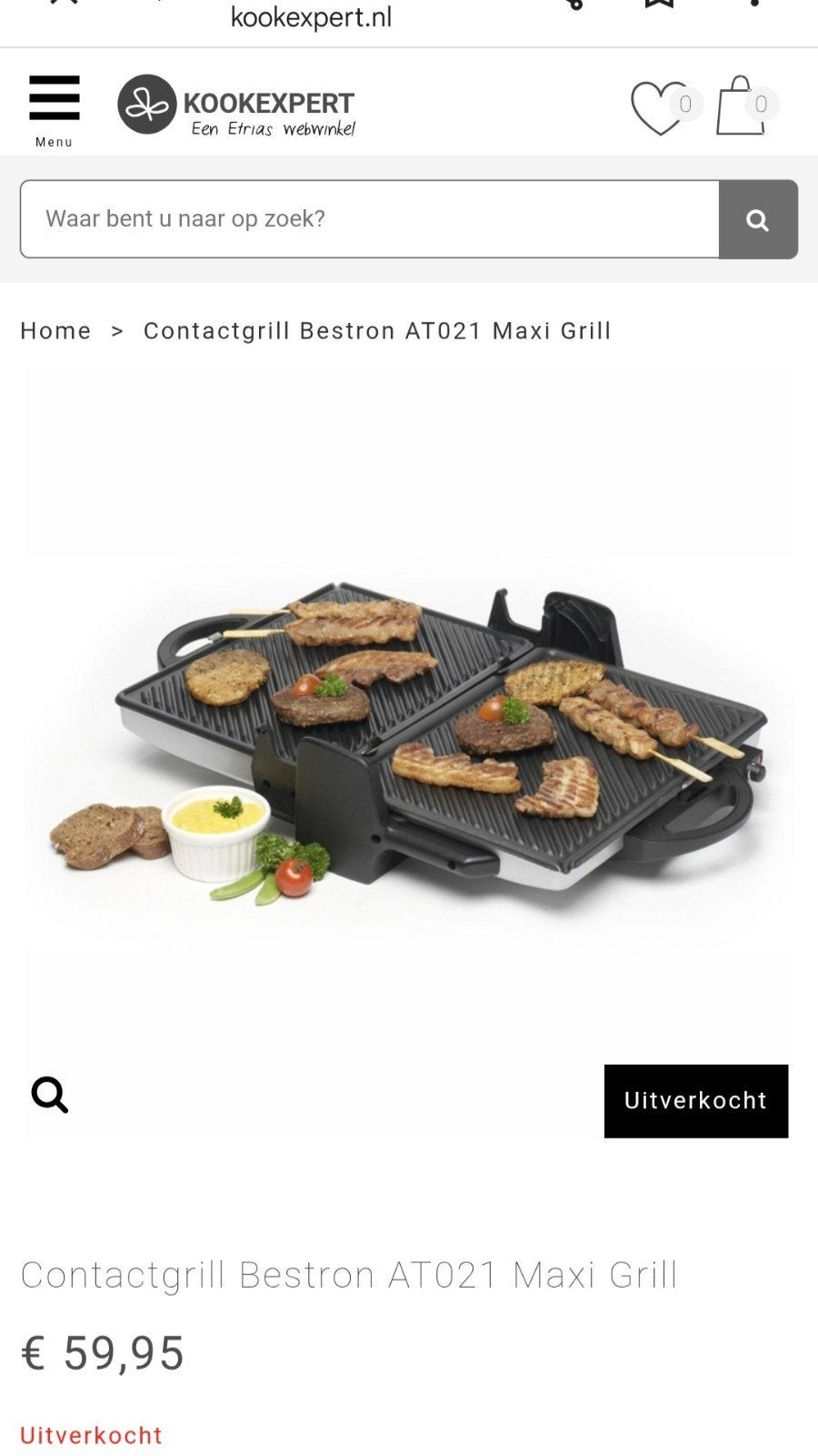 Bestron AT021 Maxi Grill Contactgrill - Zo goed als nieuw, Ophalen of Verzenden, Uitneembare platen, Zo goed als nieuw