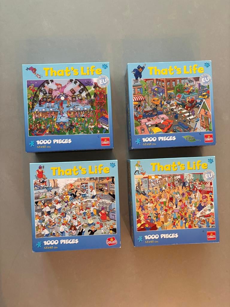 Puzzels That’s life | Jan van Haasteren | Eeboo, Hobby en Vrije tijd, Denksport en Puzzels, Ophalen of Verzenden, 500 t/m 1500 stukjes