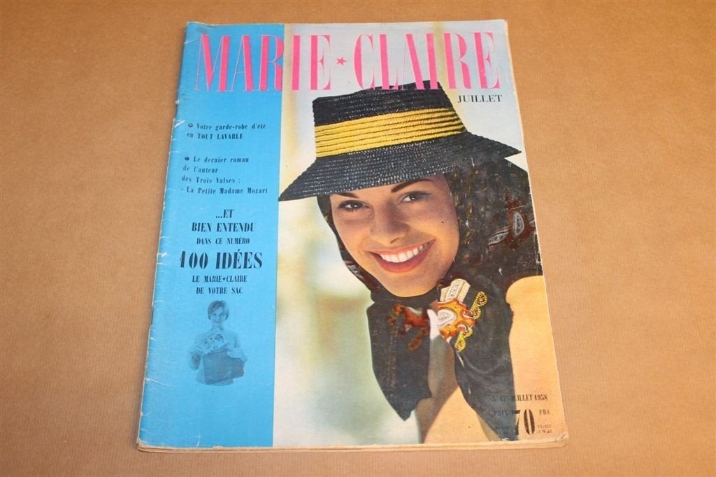 Zeldzaam vintage magazine - Marie Claire - 1958 !!, Verzamelen, Ophalen of Verzenden, 1940 tot 1960, Knipsel(s)