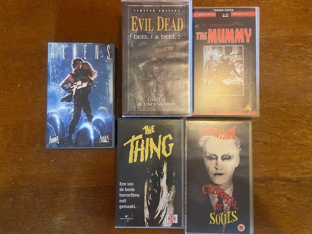6 x Horror VHS, Alle leeftijden, Ophalen of Verzenden, Gebruikt, Horror