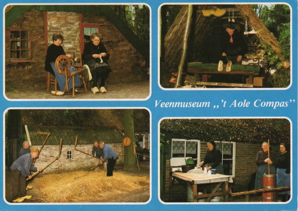 Ansichtkaart Barger-Compascuum, 4-luik, Veenmuseum, Ophalen of Verzenden, 1980 tot heden, Gelopen, Drenthe