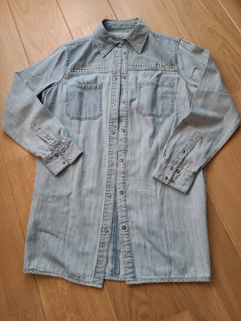 Lange blauwe spijkerblouse, Bonaparte, maat 36, Blauw, Nieuw, Ophalen of Verzenden, Maat 36 (S)