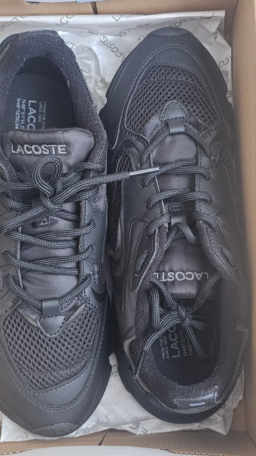 Lacoste L003 NEO Sneakers Zwart Maat 39, Kleding | Dames, Zwart, Nieuw, Ophalen of Verzenden, Sneakers of Gympen
