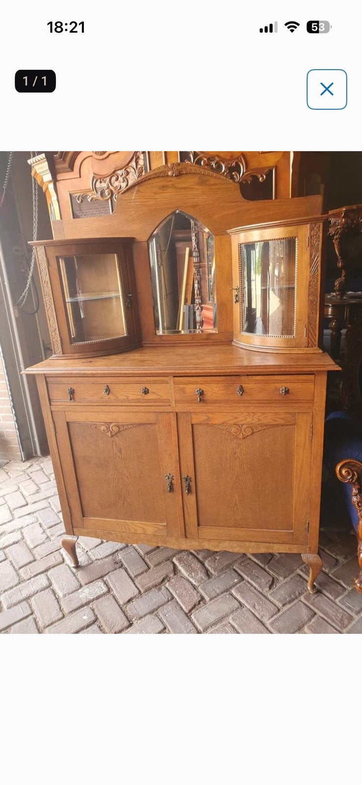 Oude kast, Ophalen, 50 tot 100 cm, Zo goed als nieuw, Minder dan 100 cm
