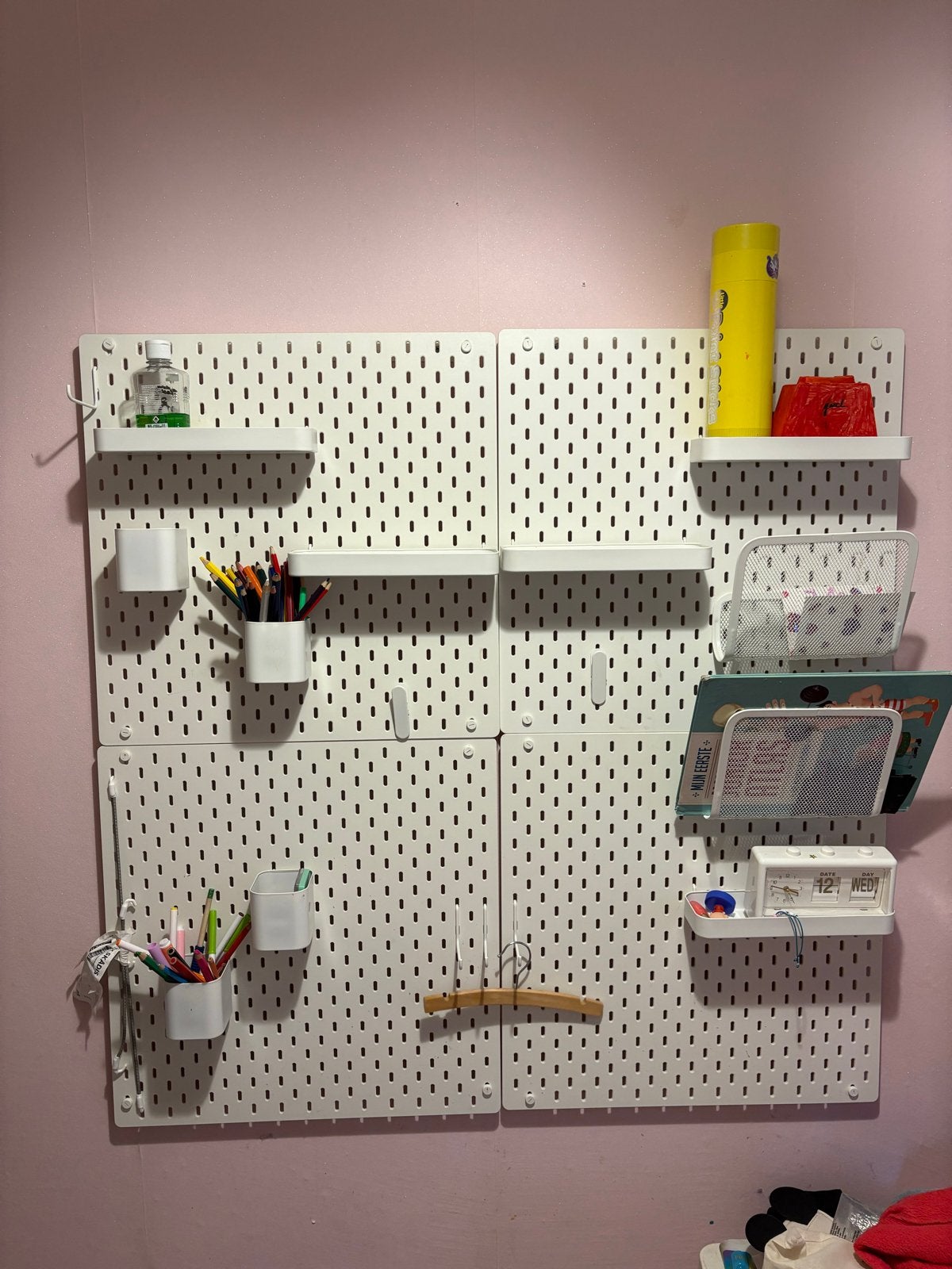 IKEA Skadis Pegboard met accessoires, Gebruikt, Kunststof, Ophalen of Verzenden, Modern