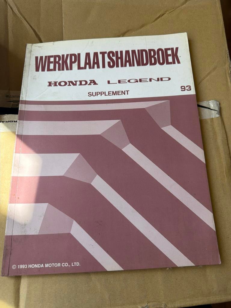 Werkplaatshandboek Honda Legend Supplement 1993, Ophalen of Verzenden