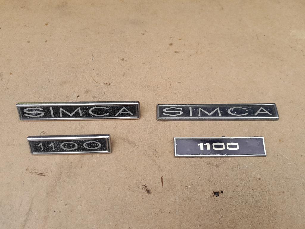 Logo / Embleem Set - SIMCA 1100 - mooi voor de Liefhebber, Verzenden