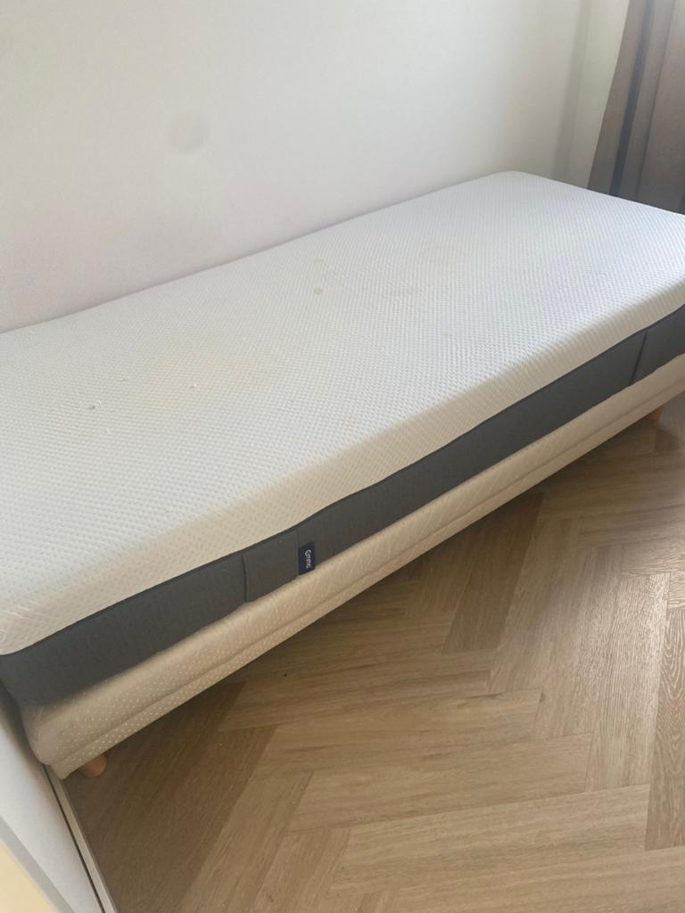 Emma Eenpersoons boxspring, Ophalen, Gebruikt, 90 cm, Eenpersoons