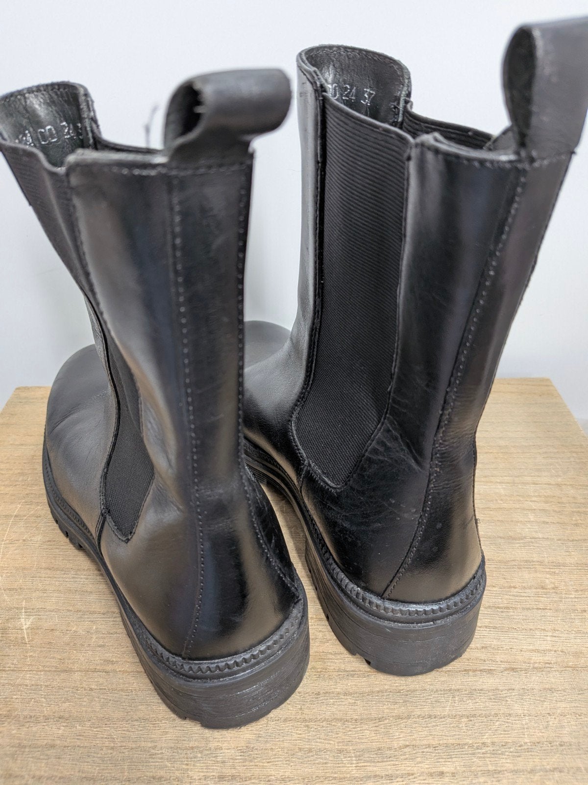 Hush Puppies Zwarte Laarzen Maat 37 - 1x Gedragen, Zwart, Lage of Enkellaarzen, Ophalen of Verzenden, Hush Puppies