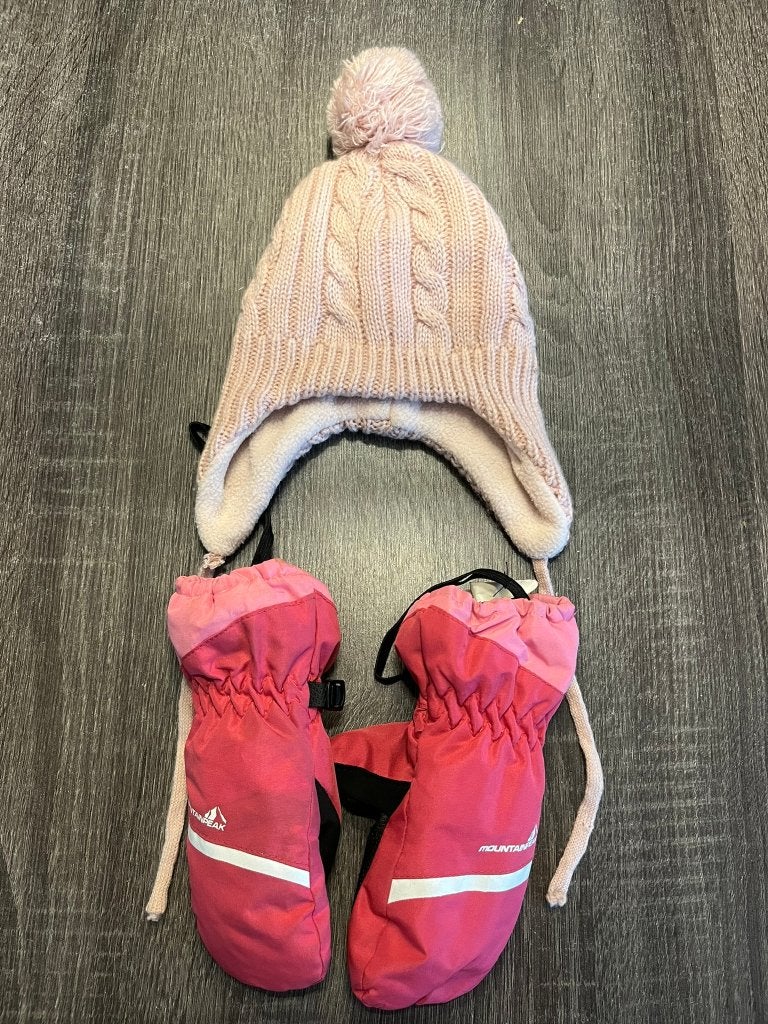 Winter muts en handschoenen maat 98, Meisje, Ophalen of Verzenden, Zo goed als nieuw, 104 of kleiner
