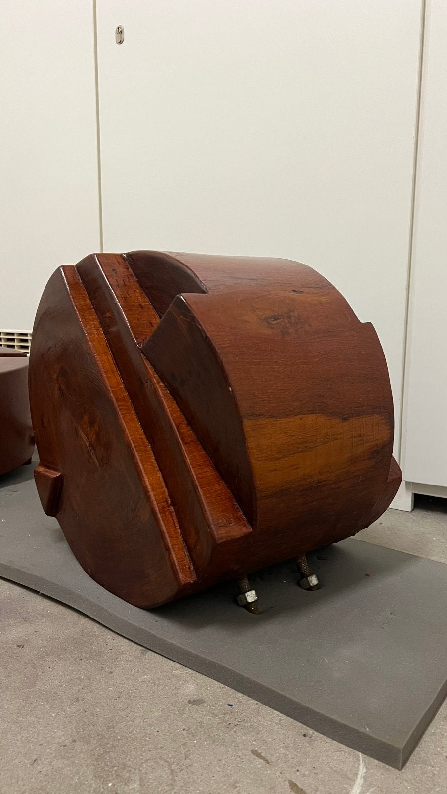 vintage iroko sculptuur Cor Dam abstract, Ophalen