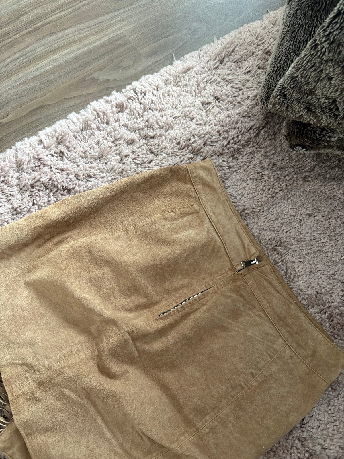 Rino & Pelle suède rok maat 40 (valt als M), Ophalen of Verzenden, Zo goed als nieuw, Maat 38/40 (M), Beige