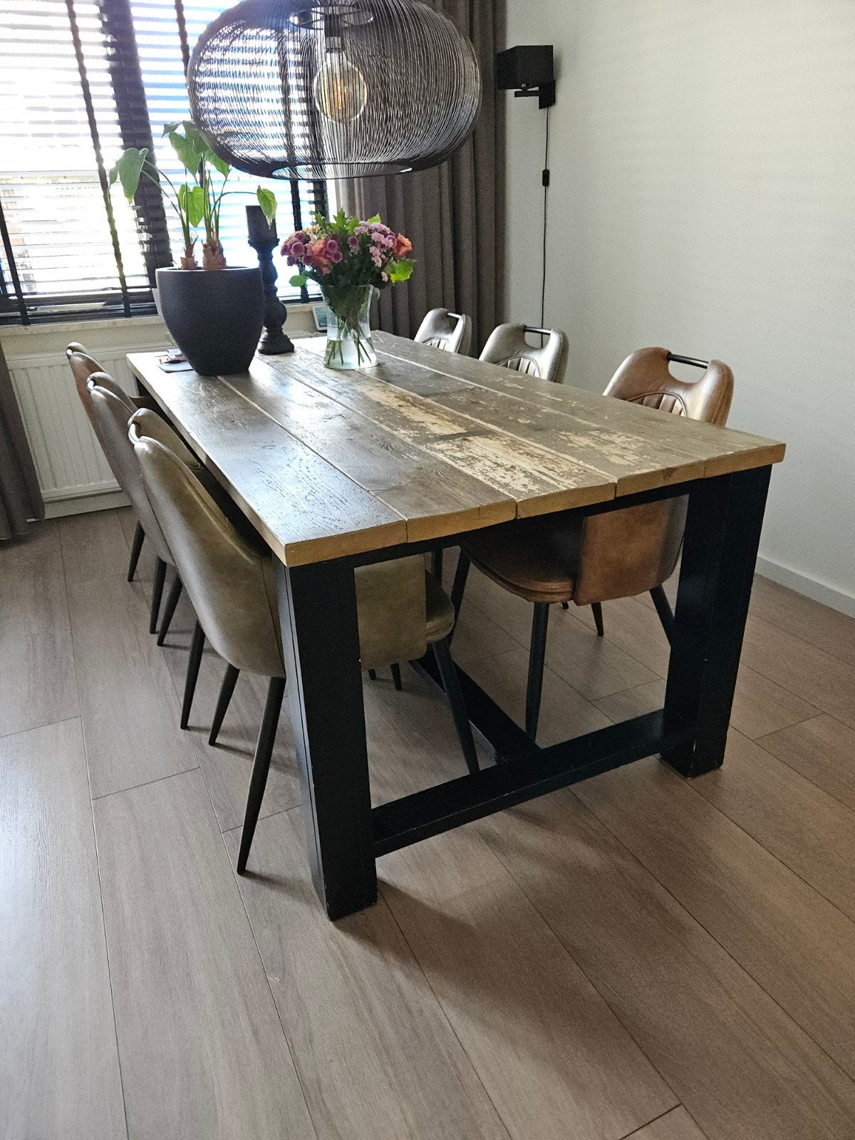 Zware kloostertafel, Gebruikt, 200 cm of meer, Vijf personen of meer, Rechthoekig