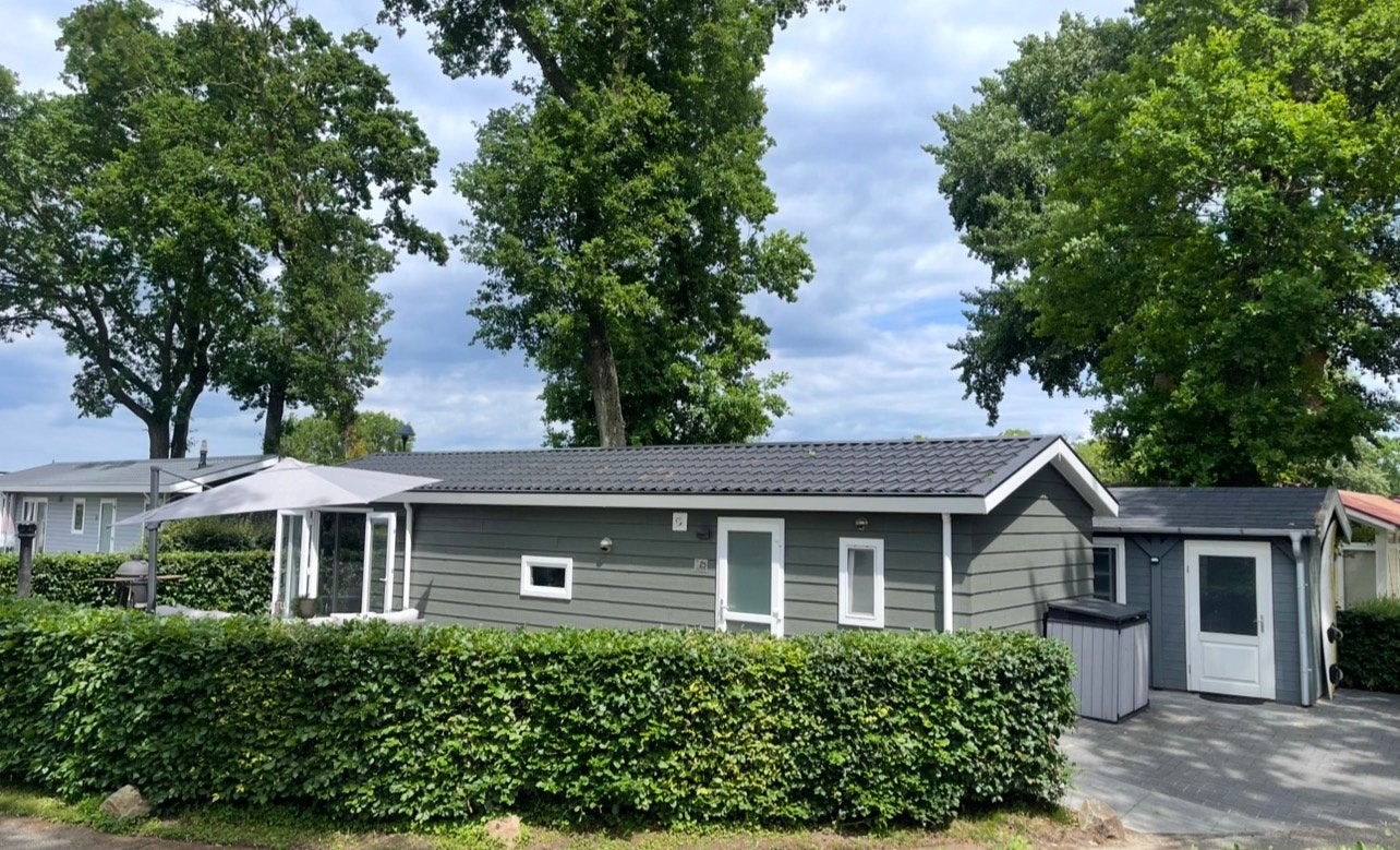 Te koop 6 pers chalet, eigen grond Europarcs badhoophuizen., Vakantie, Vakantiehuizen | Nederland, Gelderland en Veluwe, Chalet, Bungalow of Caravan