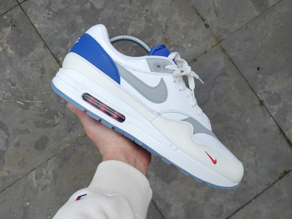 Nike air max 1 by you cream blue NBY Id beast safari urawa, Ophalen of Verzenden, Blauw