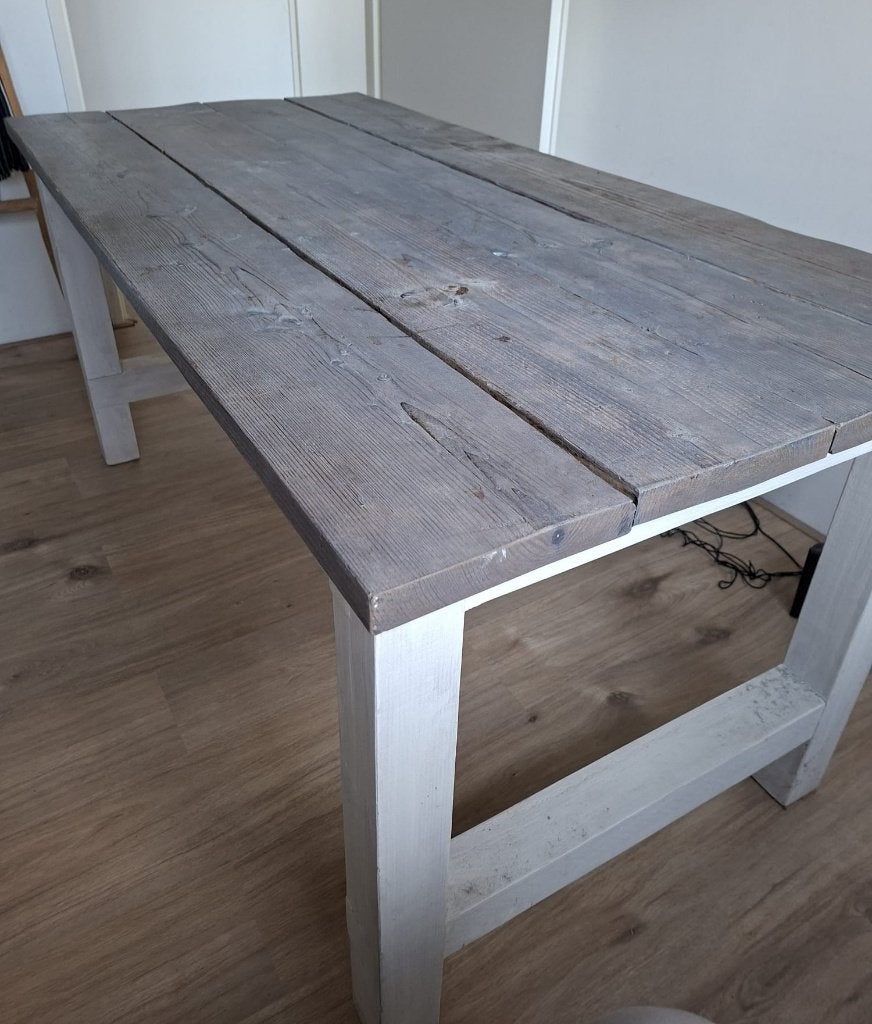 Eet tafel van steiger delen 1.6 0x 80 x 75 cm, Ophalen, Gebruikt, 50 tot 100 cm, 150 tot 200 cm