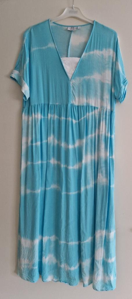 Coco Bella zomerjurk maat L, Blauw, Maat 42/44 (L), Ophalen of Verzenden, Onder de knie
