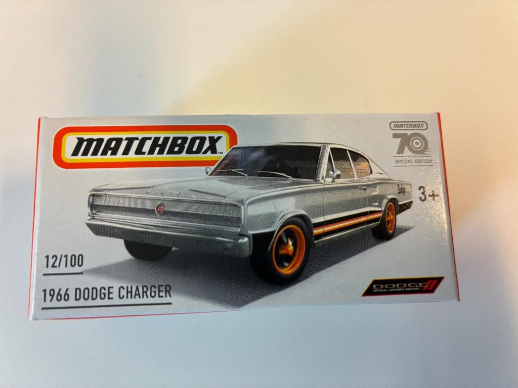 89891: Dodge Charger - 1966 - Matchbox, Hobby en Vrije tijd, Modelauto's | Overige schalen, Nieuw, Auto, Ophalen of Verzenden