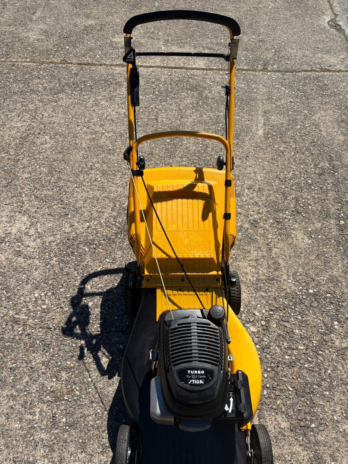 Stiga Turbo Pro 55S Combi Grasmaaier, Ophalen, Cirkelmaaier, Gebruikt, Benzine-grasmaaier