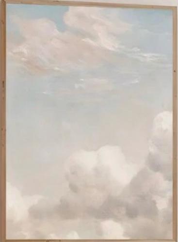 Poster wolken, Ophalen, 50 tot 75 cm, Zo goed als nieuw, Minder dan 50 cm