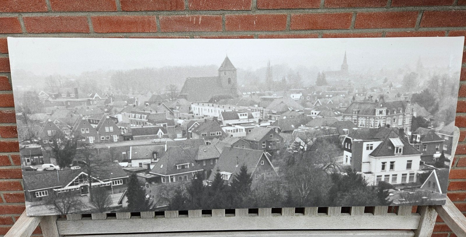 Borculo. Canvas doek 150 cm x 50 cm  oud overzicht Borculo, Ophalen, Noord-Holland
