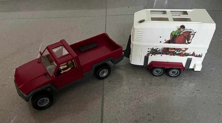 Schleich Pick-up met Paardentrailer, Ophalen of Verzenden, Zo goed als nieuw