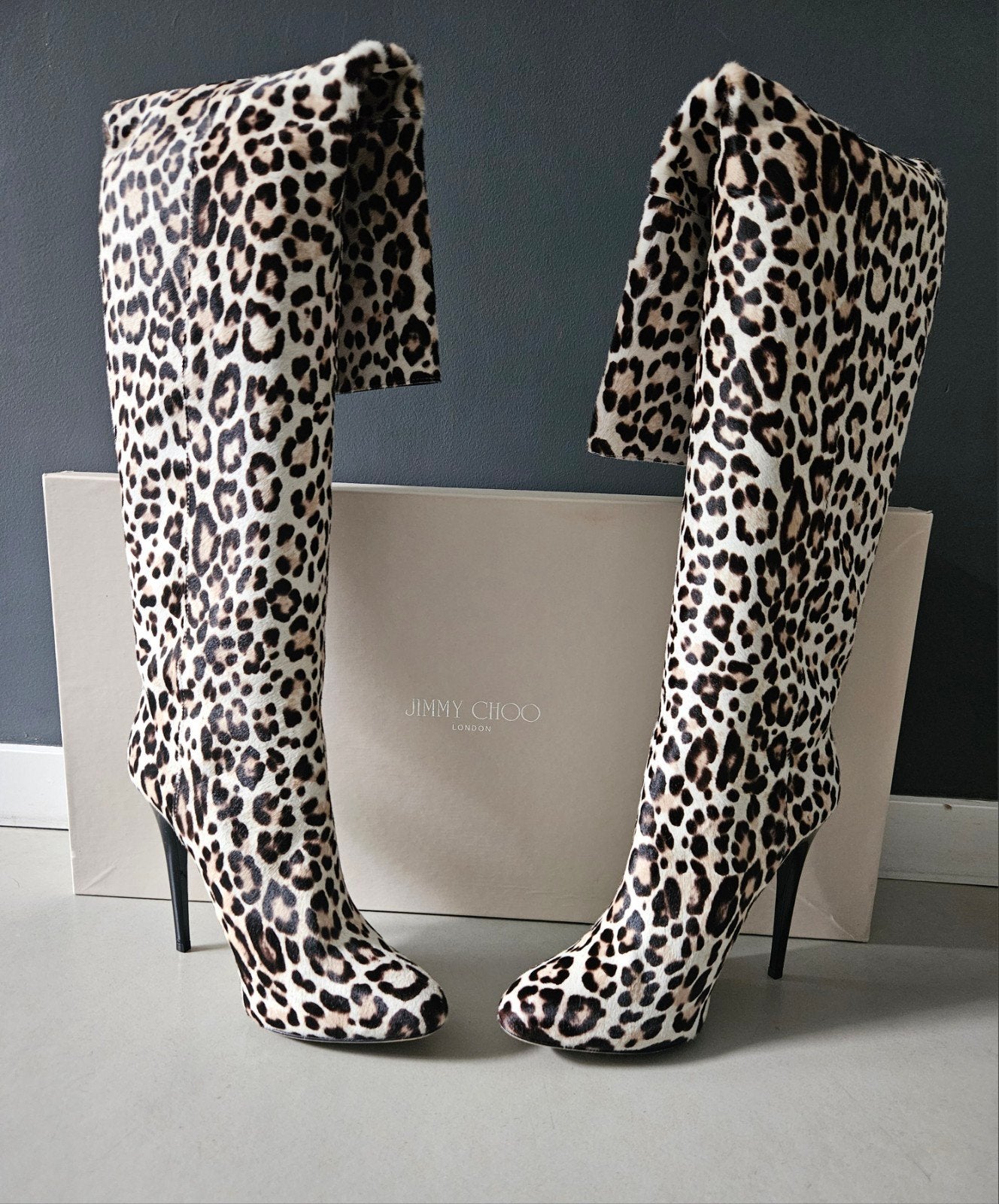 Jimmy Choo Titan Overknee Laarzen Luipaardprint (Nieuw!), Ophalen of Verzenden, Nieuw
