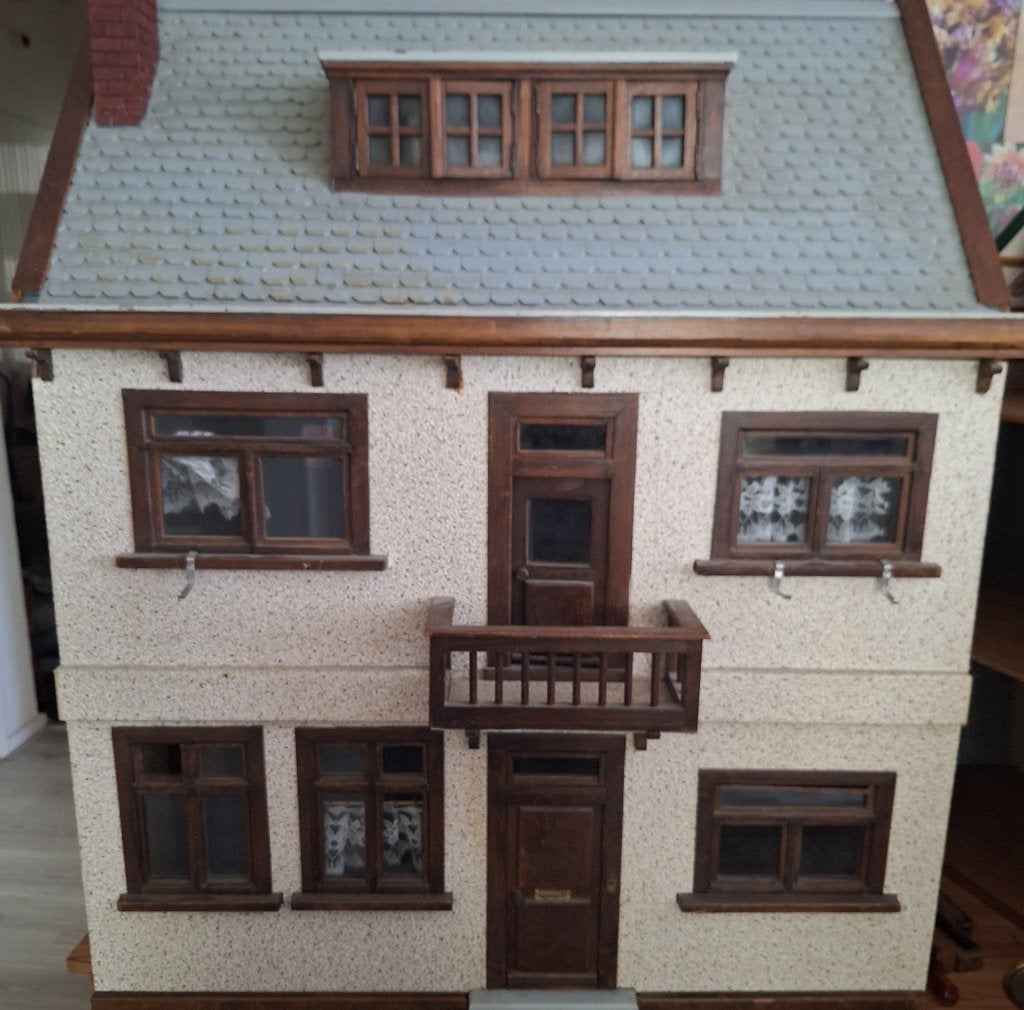 Retro zelfgebouwd poppenhuis, geschikt voor kinderen, Ophalen, Gebruikt, Poppenhuis