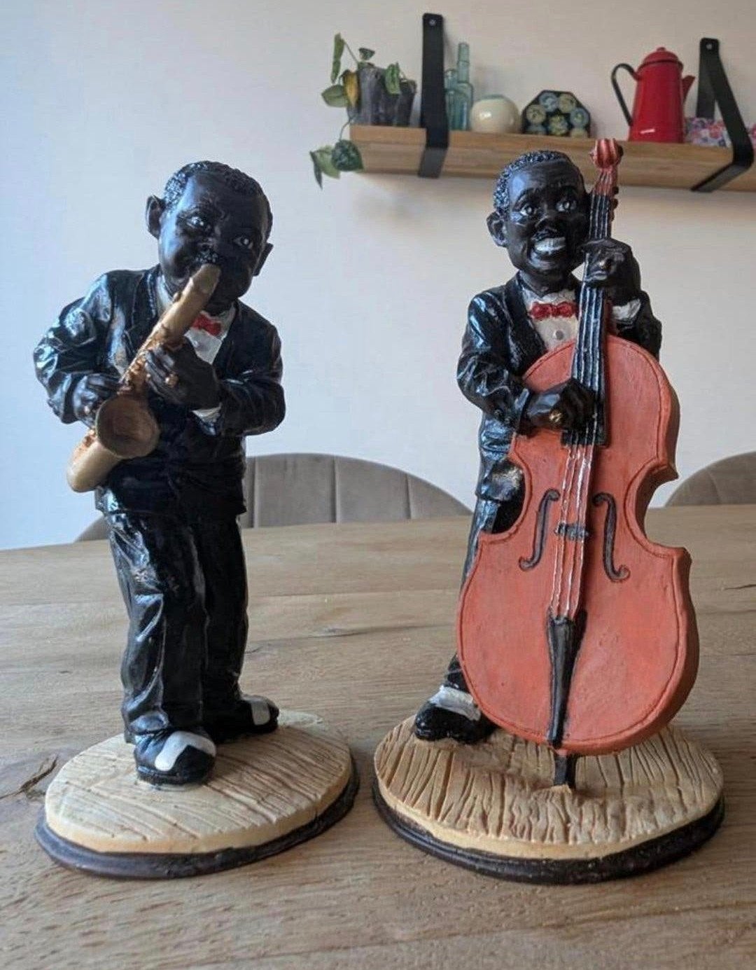 2 beelden Amerikaanse Jazz orkest, Ophalen of Verzenden, Zo goed als nieuw, Mens