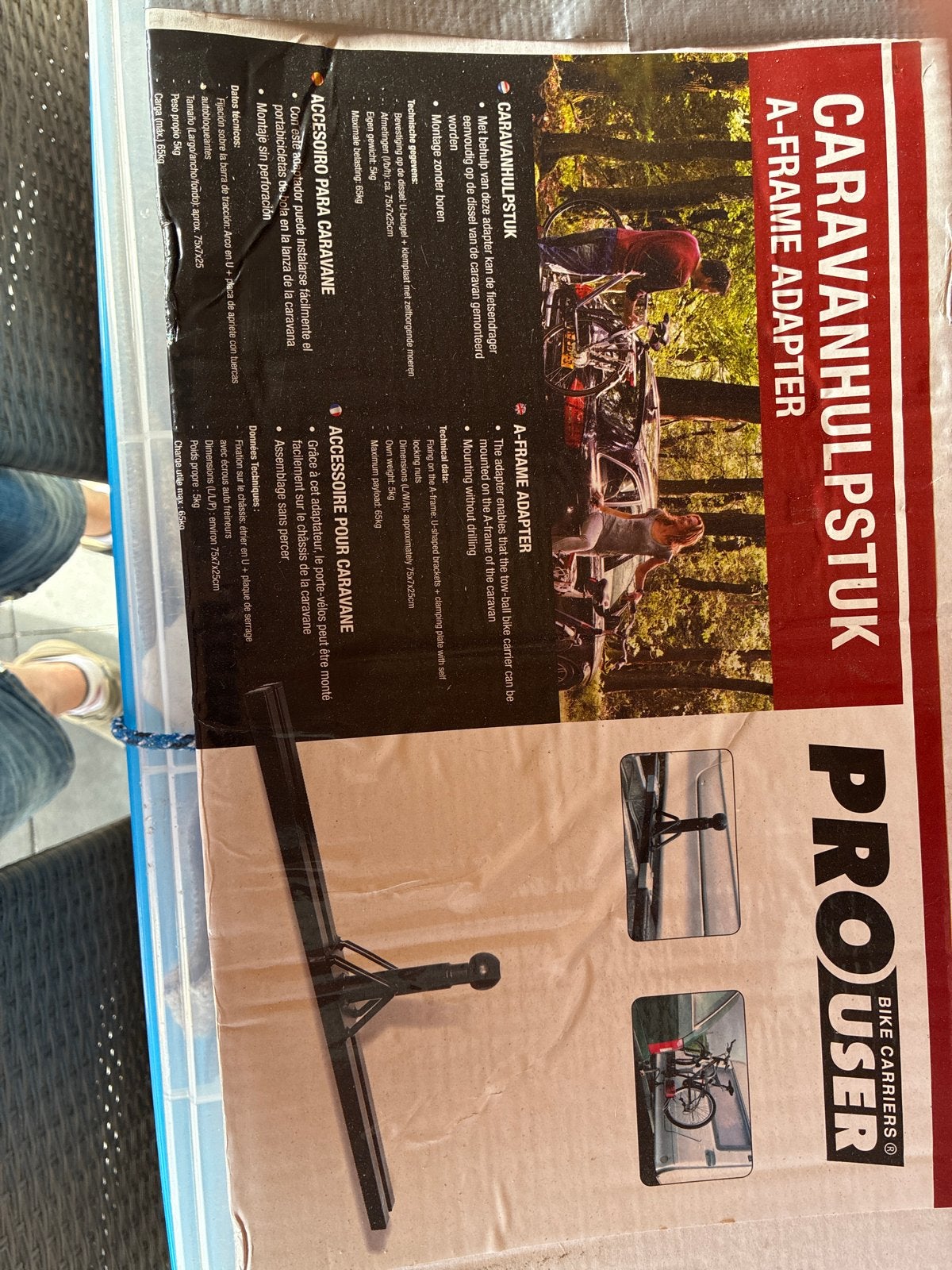 ProUser Caravanhulpstuk A-Frame Adapter Fietsendrager, Ophalen, Nieuw, Overige typen, 60 tot 80 kg