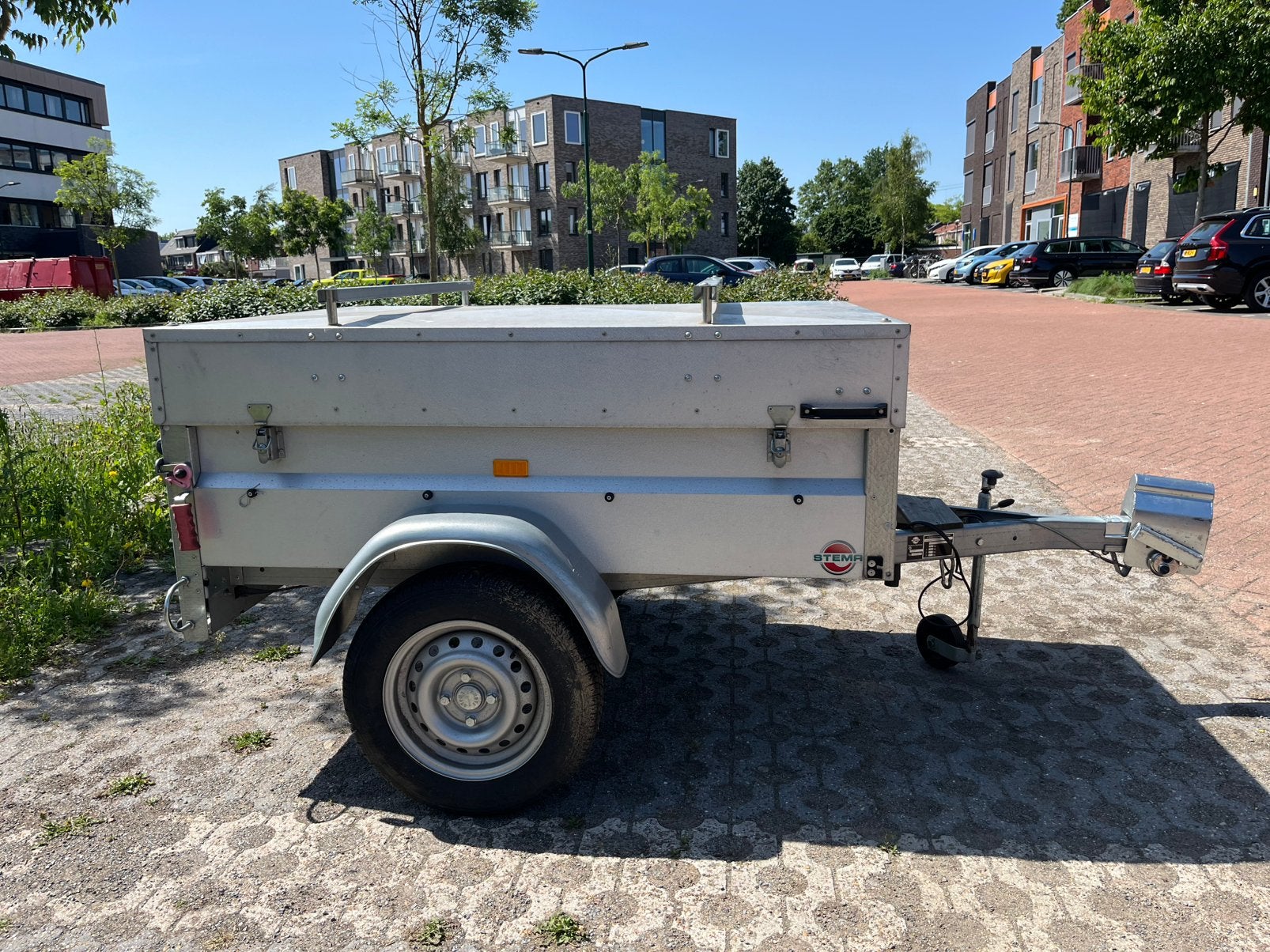 Stema aanhanger met deksel 850 liter 162x116x54cm(lxbxh), Auto diversen, Ophalen, Gebruikt
