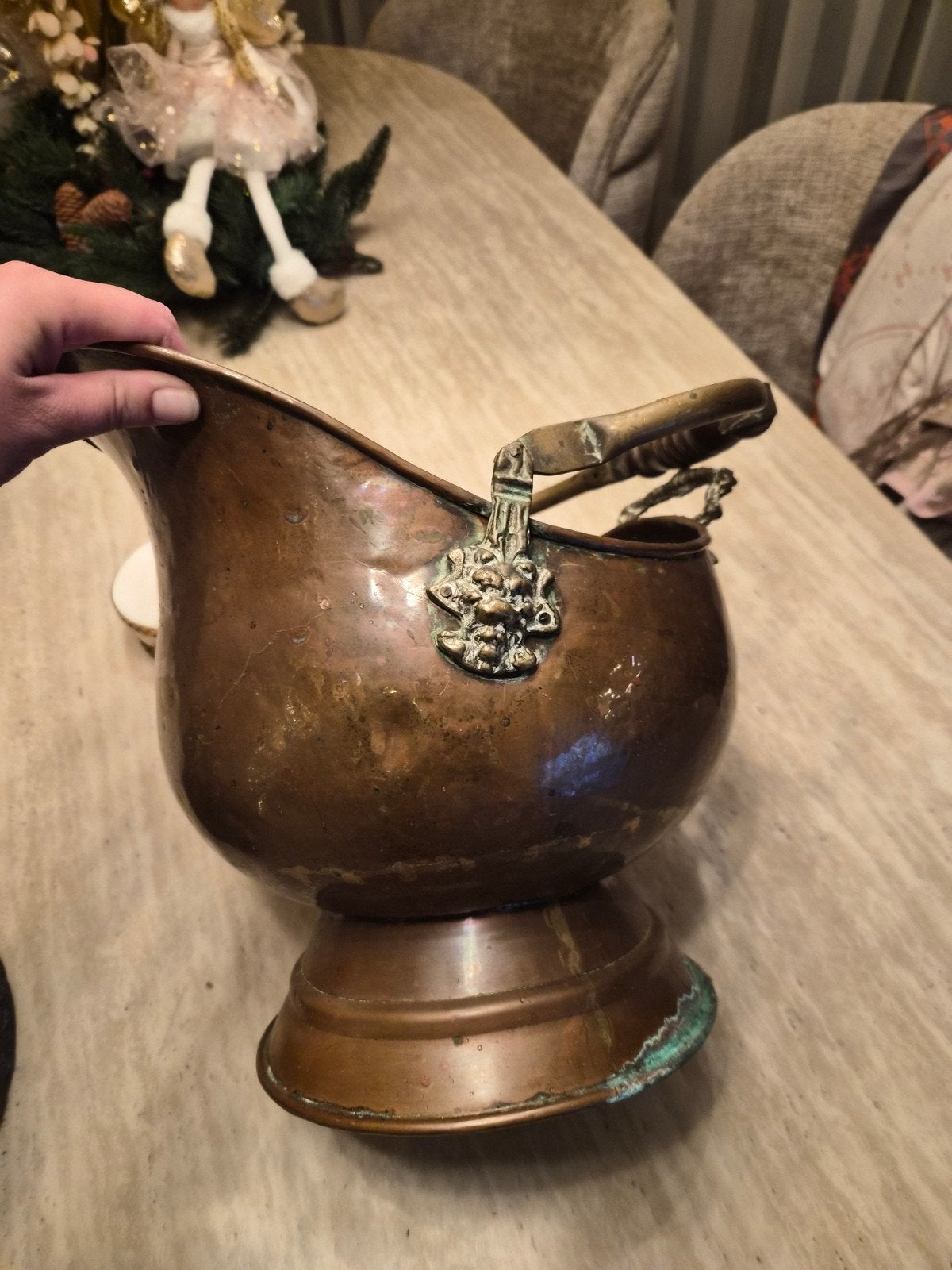 antieke koperen pot., Antiek en Kunst, Ophalen, Koper