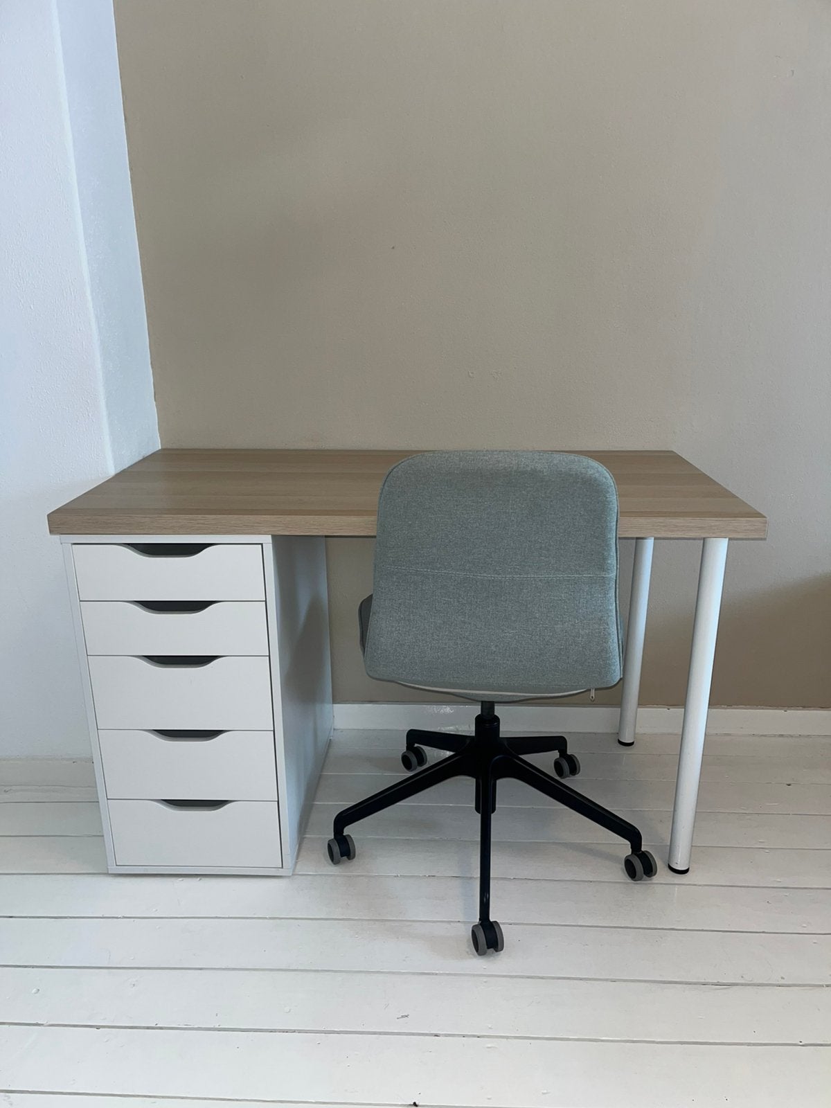 Bureaustoel LANGFJALL IKEA groengrijs/zwart, Ophalen, Zo goed als nieuw