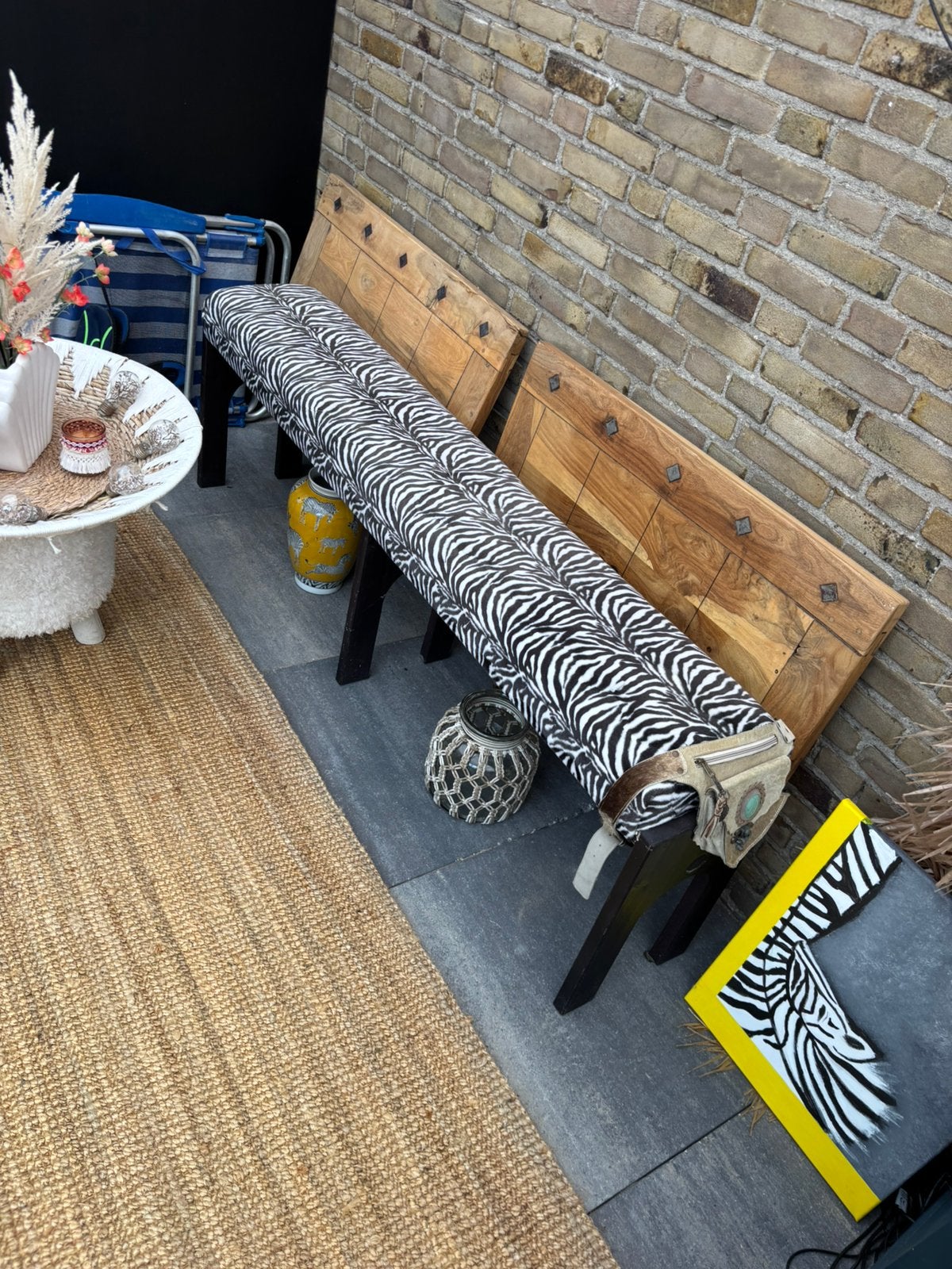 Decoratie bankje, Ophalen, Gebruikt, Minder dan 75 cm, Tweepersoons