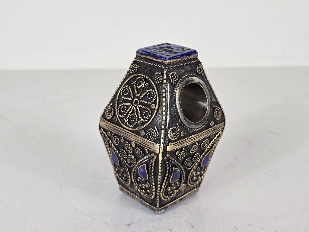 Statement ring, zilver, lapis lazuli, Afghanistan, ca. 1950, Ophalen of Verzenden