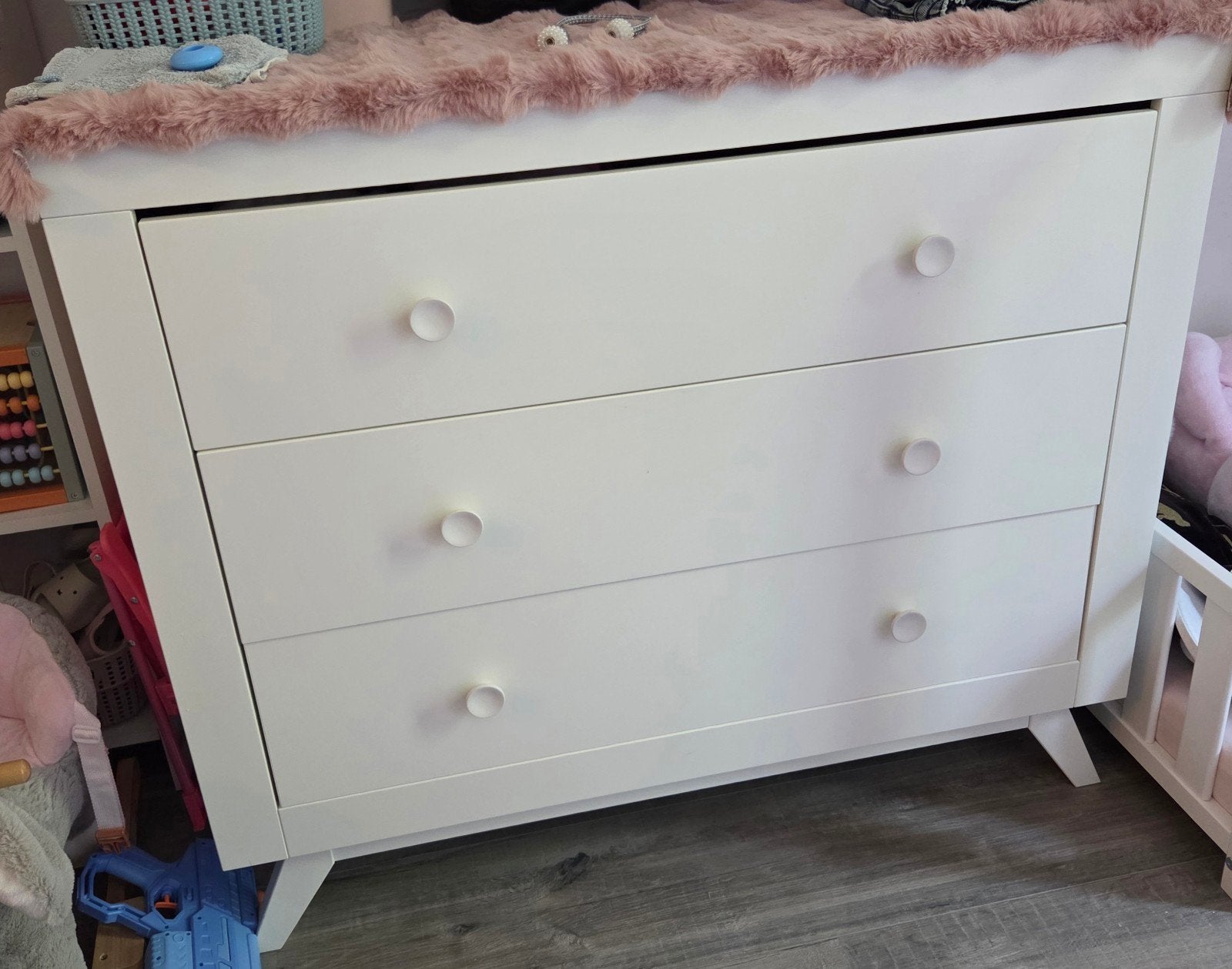Witte bopita commode met 3 lades - Zo goed als nieuw, Ophalen, 50 tot 70 cm, 90 tot 105 cm, 100 cm of meer