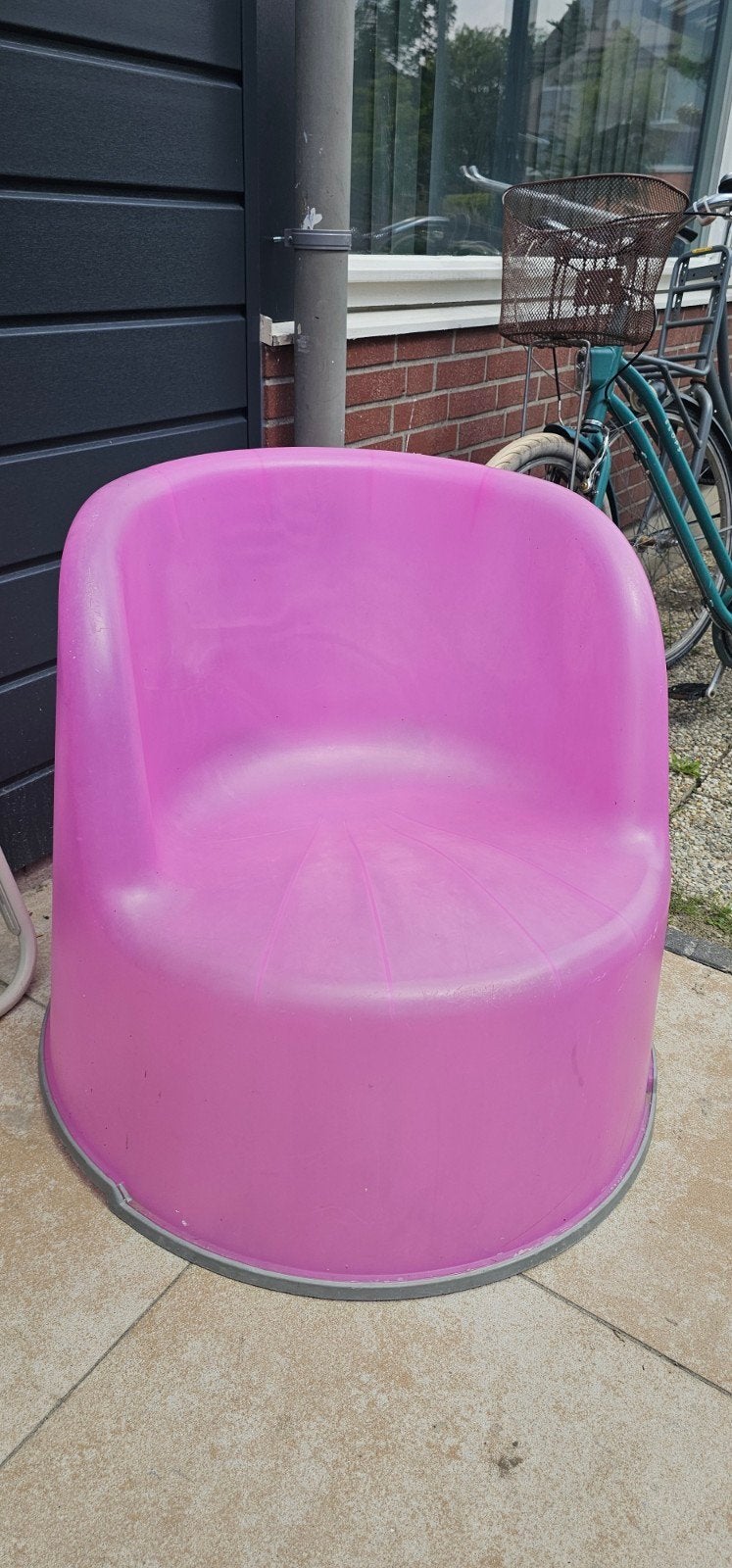IKEA Roze Kuipstoel voor Binnen en Buiten - Gratis Afhalen, Ophalen, Kunststof, Gebruikt, Overige kleuren