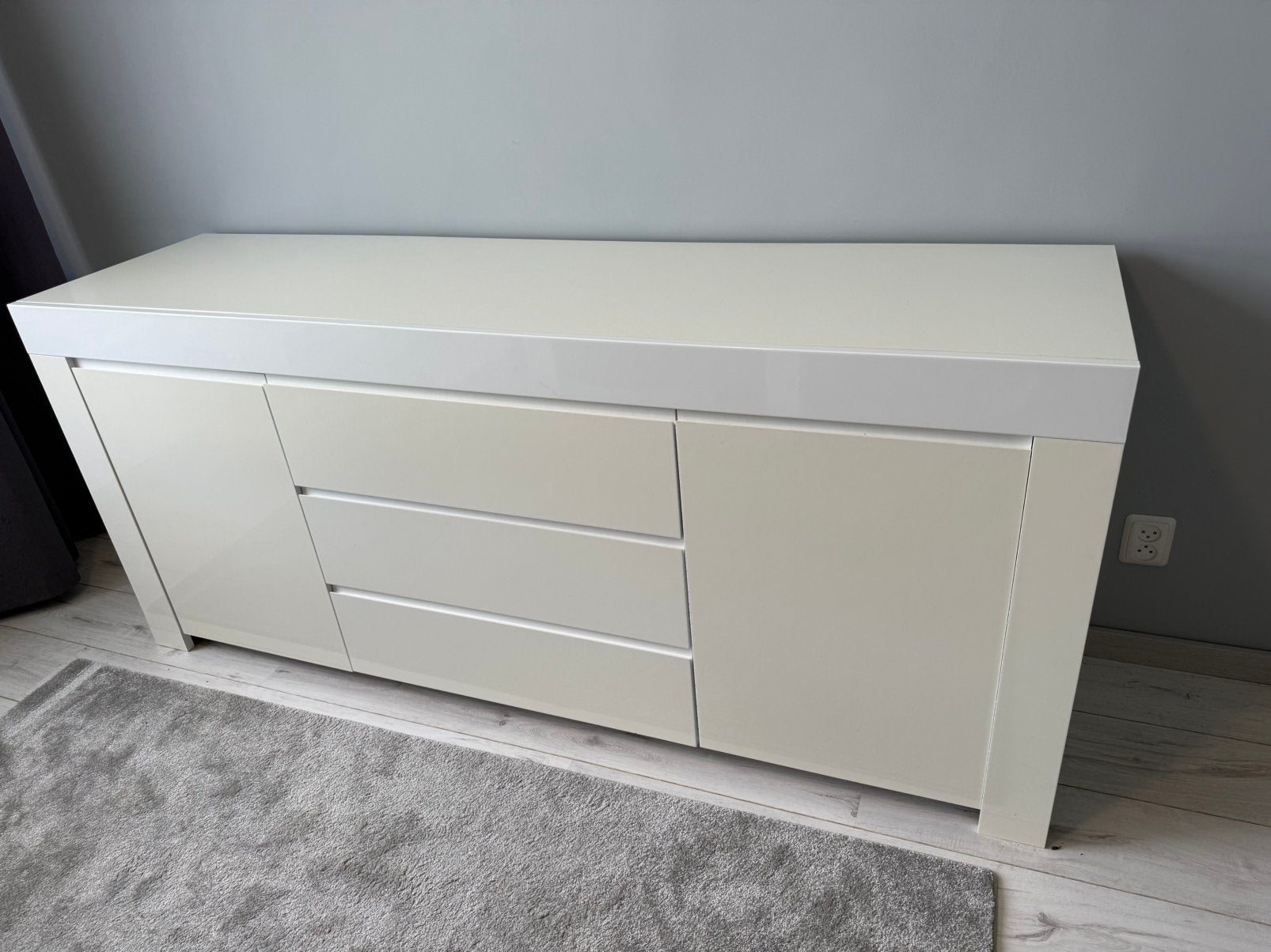 Dressoir wit glans wit, Huis en Inrichting, Kasten | Dressoirs, Ophalen, Gebruikt, 150 tot 200 cm, 25 tot 50 cm