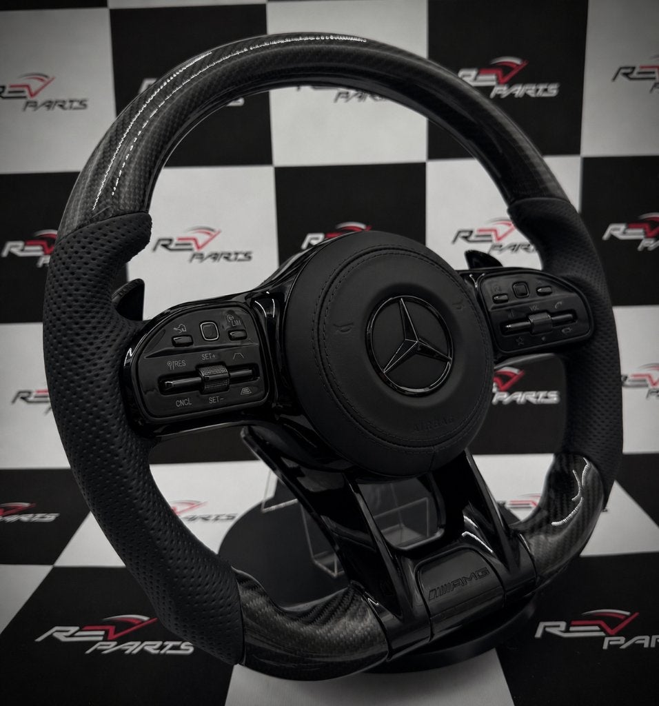Mercedes black on black carbon AMG stuur compleet upgrade, Auto diversen, Tuning en Styling, Ophalen of Verzenden, ., ., .