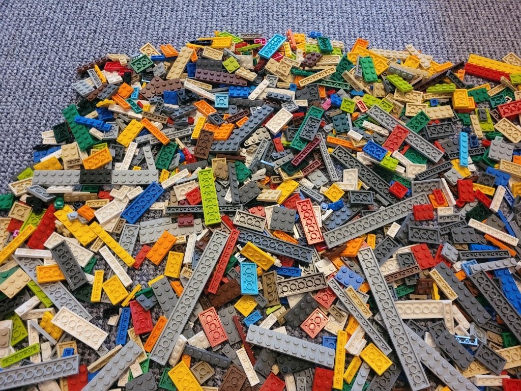 Partij Z1=1,4 Kilo Lego plaatjes gemengd, Lego, Lego, Gebruikt, Lego
