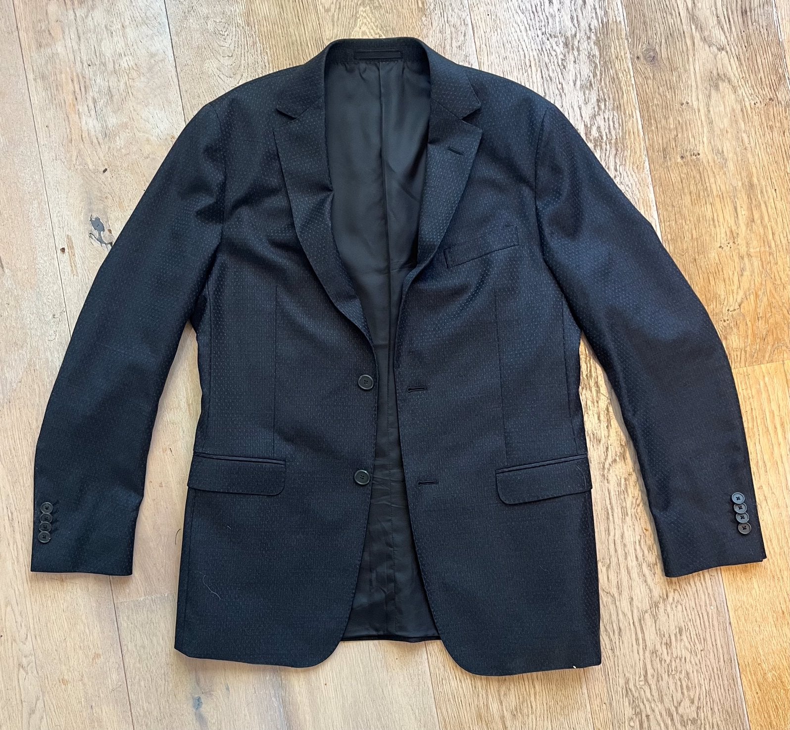 Vintage Z Zegna, Drop 8 Deco jasje in antraciet, maat 48R, Ophalen of Verzenden, Zo goed als nieuw, Maat 48/50 (M), Grijs