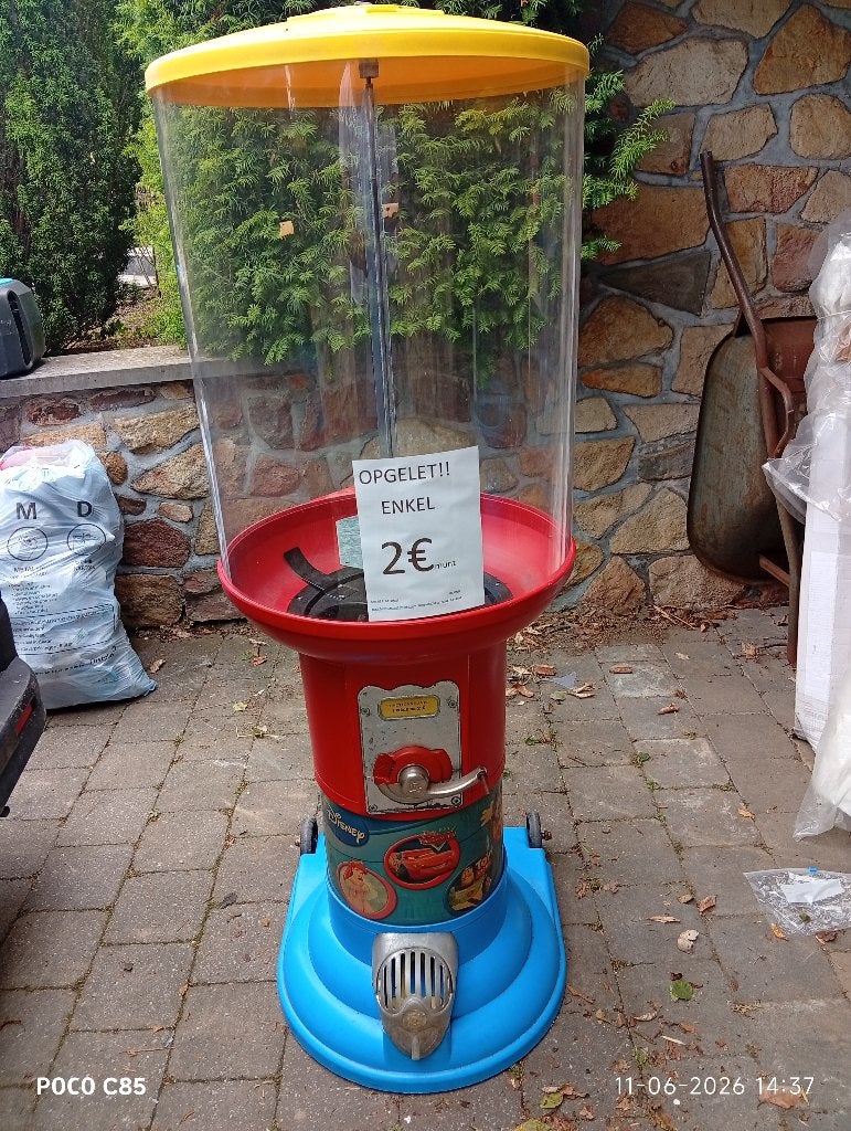 Draai automaat 2€.  100 mm, Ophalen