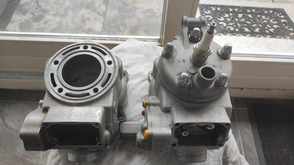 Twee Yamaha YZR 125 cilinders met kop en powervalve, Ophalen of Verzenden
